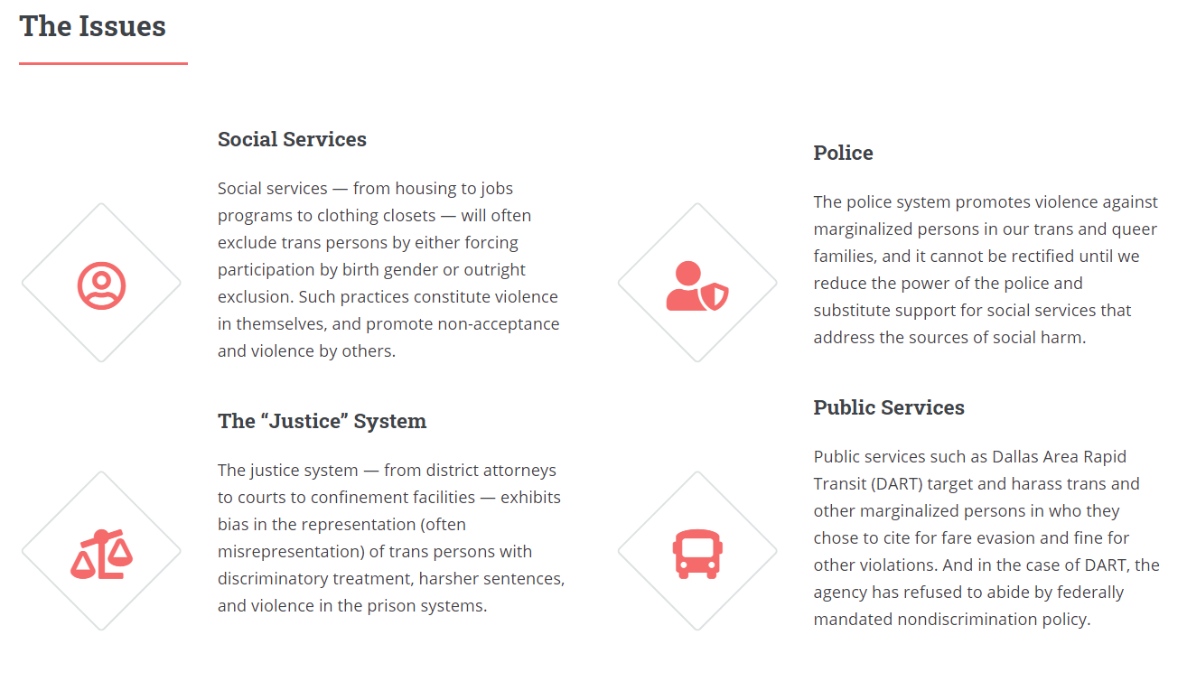 cover image from the Trans Justice Campaign web site